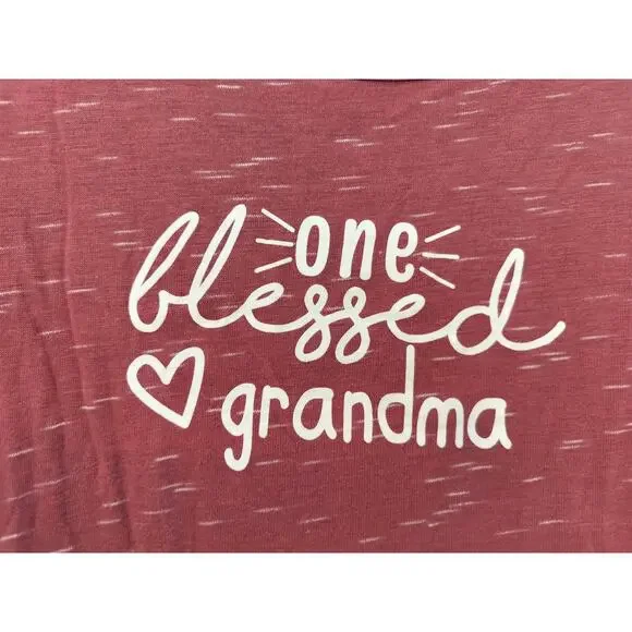 Above and Beyond Women’s M One Blessed Grandma Cold Shoulder Tee Top - Picture 2 of 7